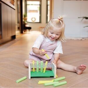 Lovevery Wooden Posting Stand from The Companion Play Kit Months 22, 23, 24